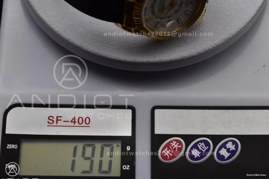 (Gain A23J Best Sky-Dweller ZF 336238 Weight) 1:1 Black Durable YG Edition Dial on 1098 Strap Oysterflex 0410